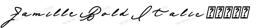 Jamille Bold Italic字体转换